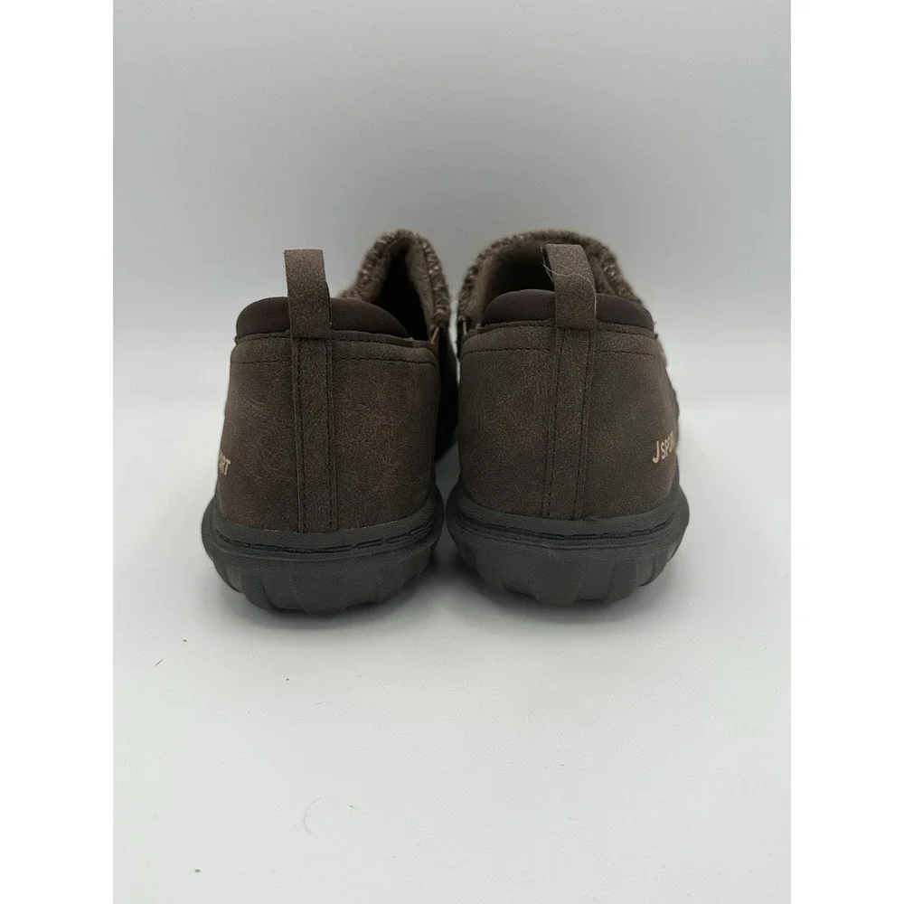 JSport Alice Boots Womens 7.5 M Winter Snow Slip On Round Toe Leather Brown